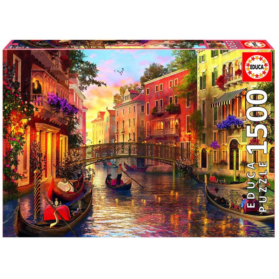 Coucher de soleil à Venise - puzzle 1500 pièces-1