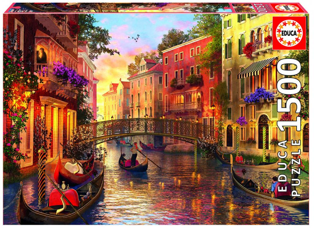 Educa Coucher de soleil à Venise - puzzle 1500 pièces - Puzzles123