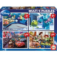 Pixar - 4 puzzles of 50/80/100/150 pieces