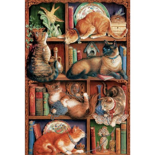  Cobble Hill Feline bookcase - 2000 pieces 
