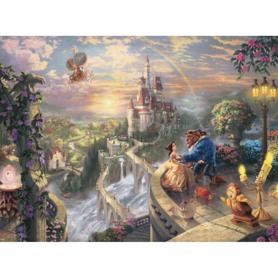 Beauty and the Beast - Thomas Kinkade - puzzel van 1000 stukjes-2