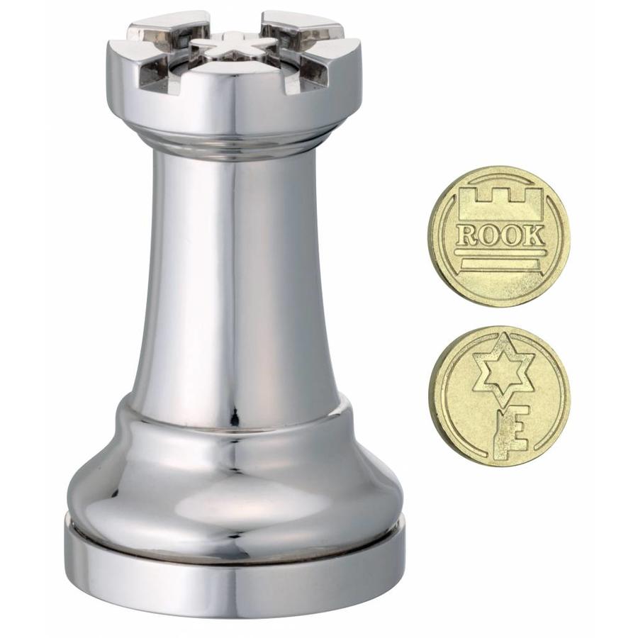 Rook Silver - Chess piece - Cast brain breaker-2