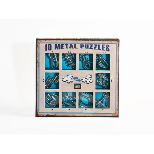  Eureka 10 Metal brain teasers - blue set 