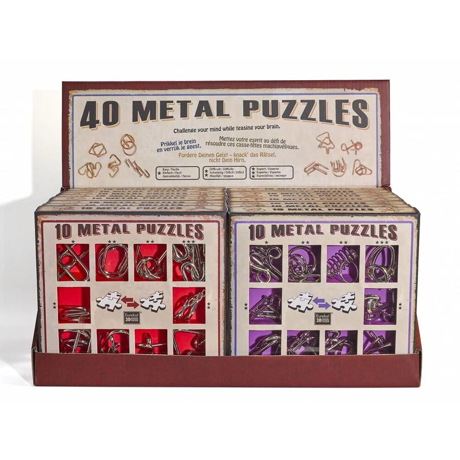 10 Metal brain teasers - green set-2