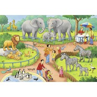 thumb-A day in the zoo - 2 puzzles of 24 pieces-3