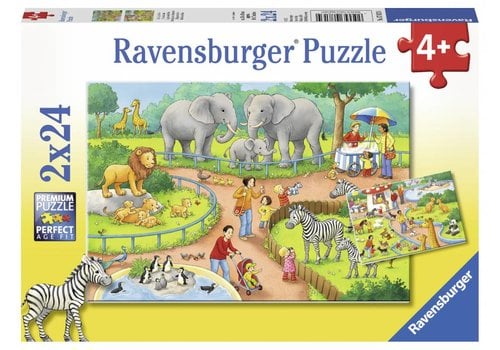  Ravensburger A day in the zoo - 2 x 24 pieces 