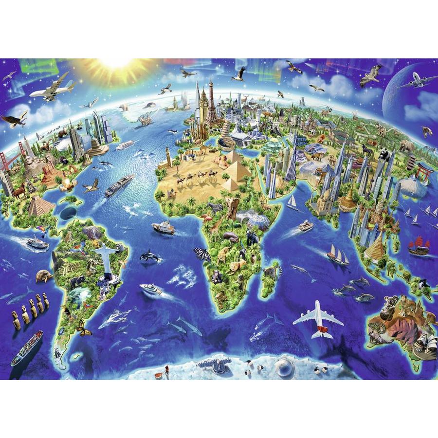 Ravensburger Symboles De La Carte Du Monde Puzzle De 200 Pièces