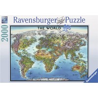 thumb-Wereldkaart  - puzzel van 2000 stukjes - exclusief-2