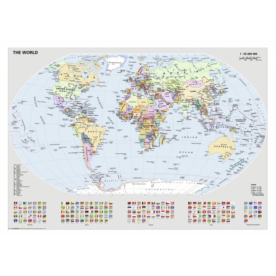 Staatkundige wereldkaart - 1000 stukjes-1
