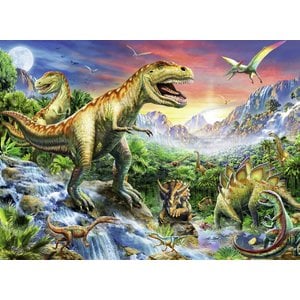 Puzzle 100 p XXL - L'oasis des dinosaures, Puzzle enfant
