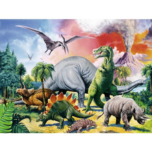  Ravensburger Between the dinosaurs - 100 pieces of XXL 