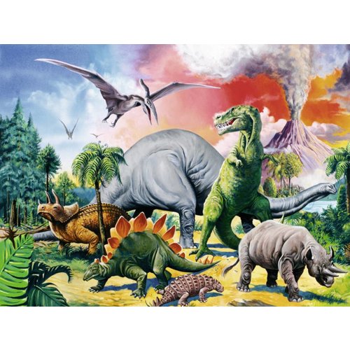  Ravensburger Tussen de dinosauriërs - 100 stukjes XXL 