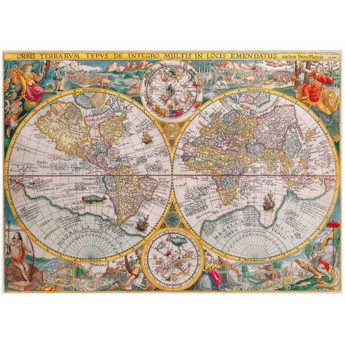  Ravensburger Wereldkaart uit 1594 - 1500 stukjes 