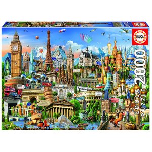 Educa Carte du monde - 1500 pièces - Puzzles123