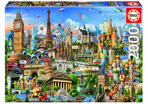 1500 pièces Puzzles pour adultes et enfants - Adultes Art Puzzles 1500  pièces Jouet Cadeau Monde Chef-d'œuvre