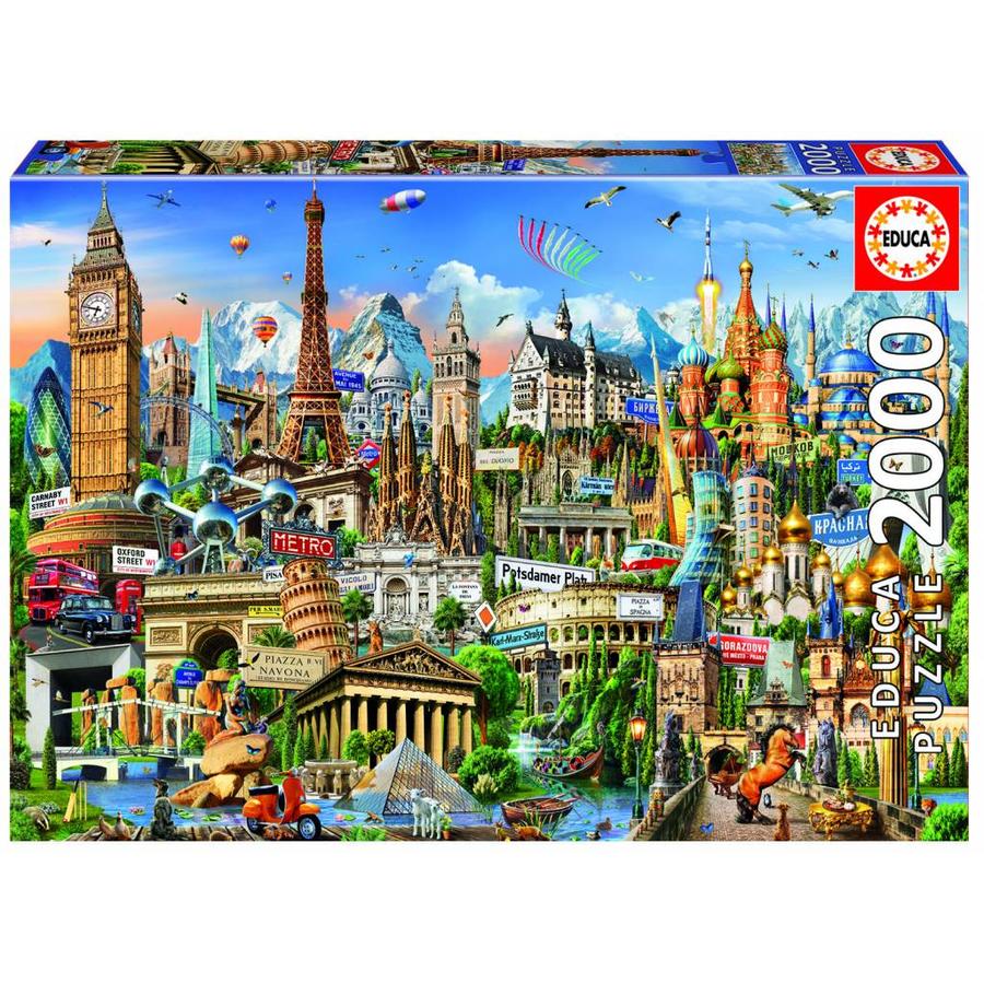 Educa 17129 Puzzle adulte symboles du monde 2000 pièces