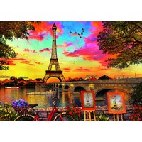 thumb-Sunset in Paris - jigsaw puzzle of 3000 pieces-2