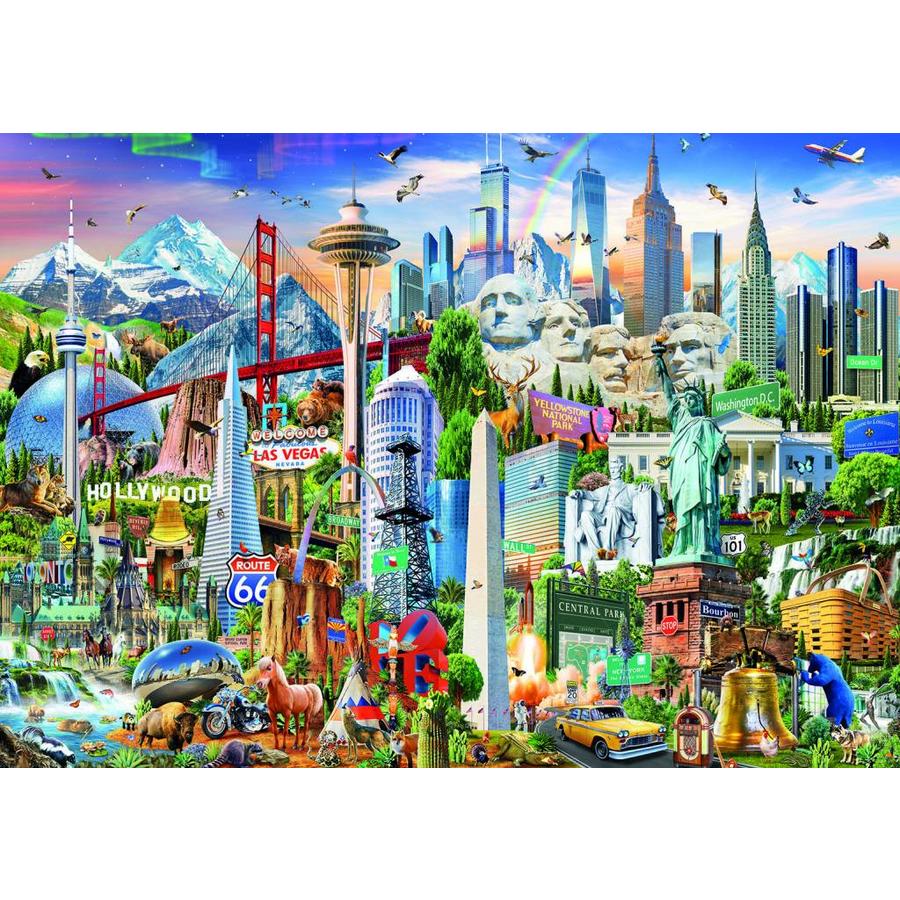 Educa North America Landmarks - jigsaw puzzle of 1500 pieces