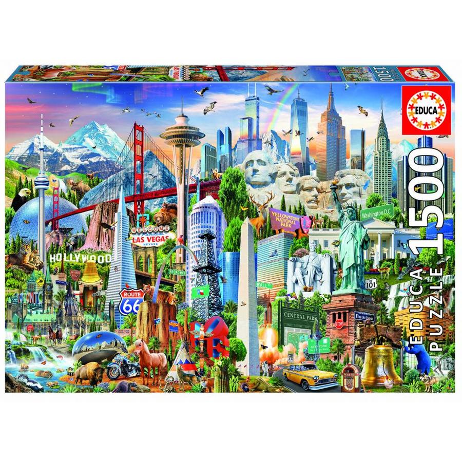 North America Landmarks - jigsaw puzzle of 1500 pieces-1