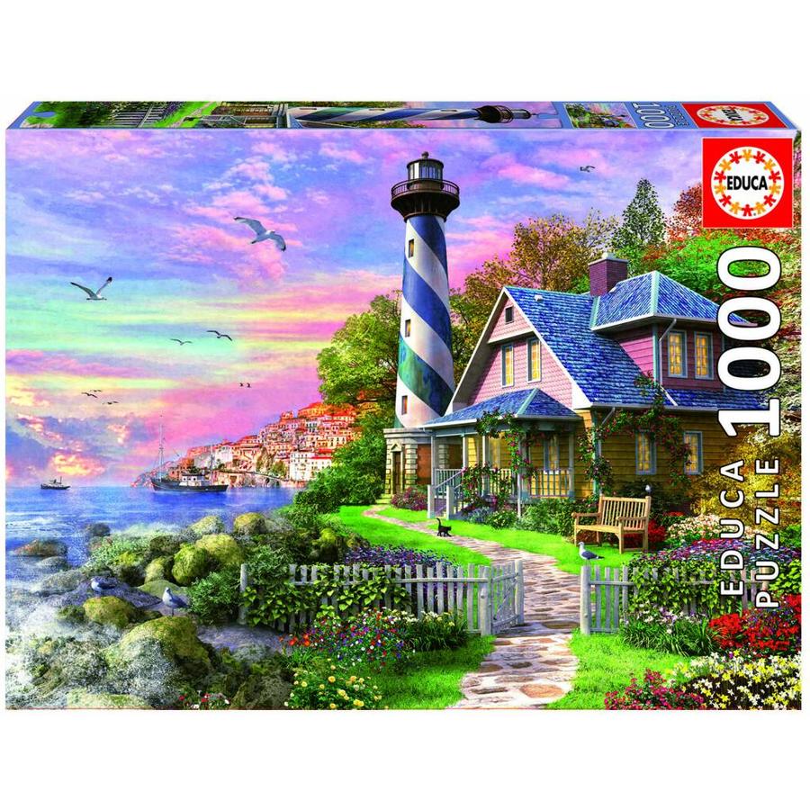 Vuurtoren in Rock Bay - legpuzzel van 1000 stukjes-1