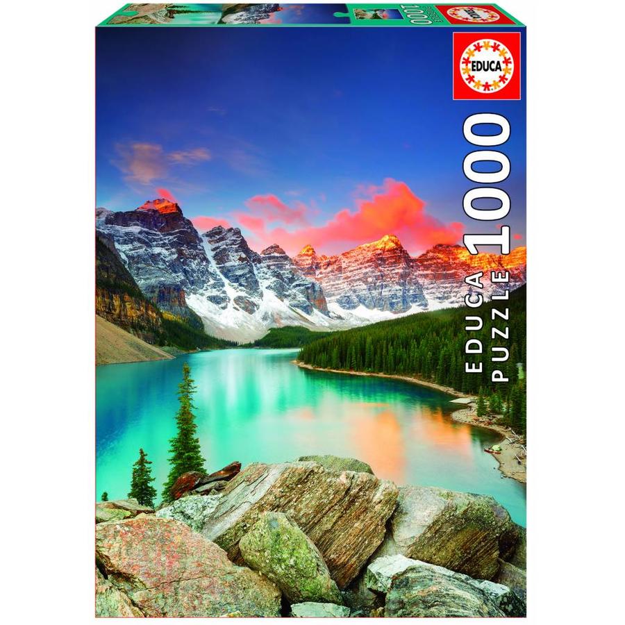 Mountain lake in Canada - jigsaw puzzle of 1000 pieces-1