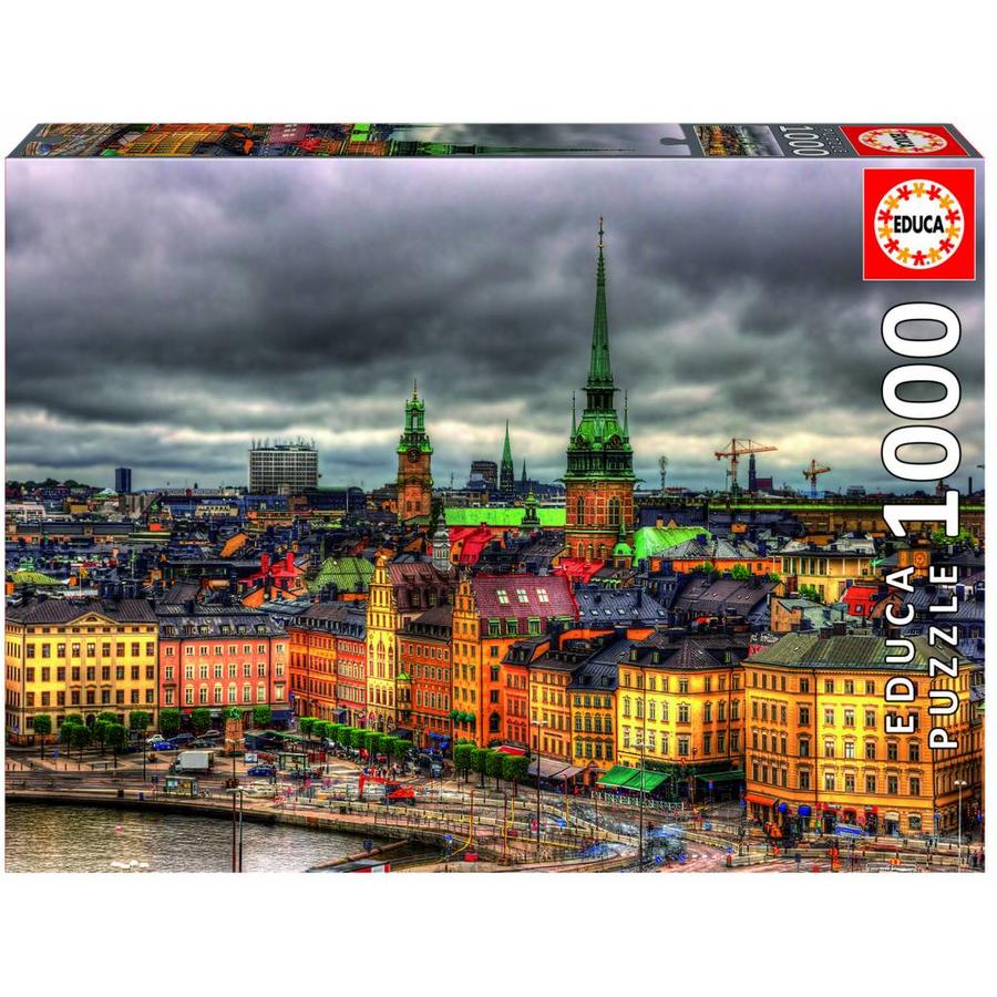 Vue de Stockholm à Suède - puzzle de 1000 pièces-1
