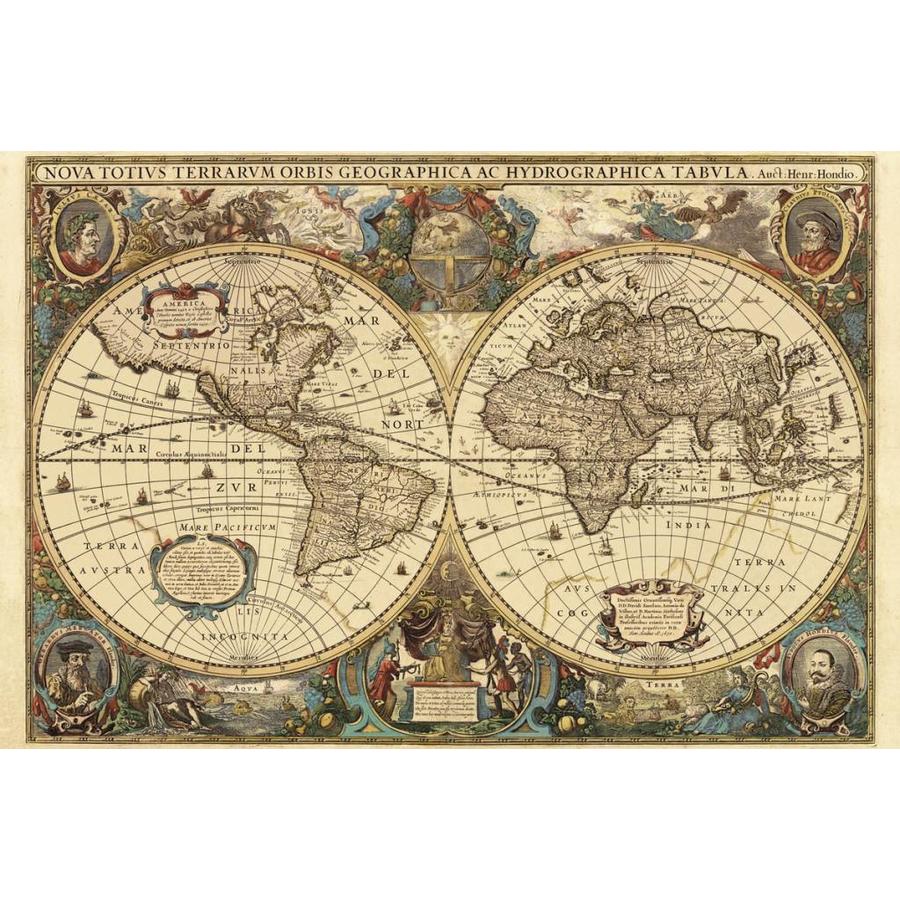 Carte antique du monde - 5000 pièces-1