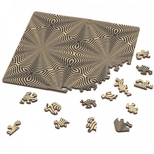  Curiosi Double-sided Jigsawpuzzle Wood - Q-Flower - 123 pieces 