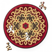 thumb-Puzzle Double Rose - Puzzle Ronde Recto-Verso en Bois - 88 pièces-1