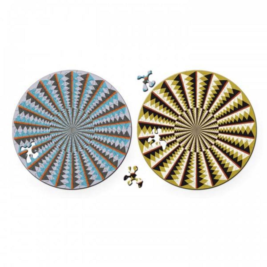 Puzzle Double Karussell - Puzzle Ronde Recto-Verso en Bois - 88 pièces-4
