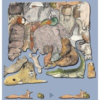 thumb-Puzzle animal - Une image de 33 animaux - F.K. Waechter - 33 pièces-2