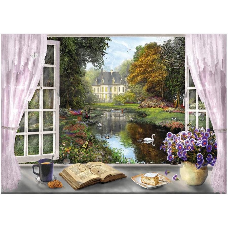 Vue des jardin de chateau - Dominic Davison - puzzle de 1000 pièces-1