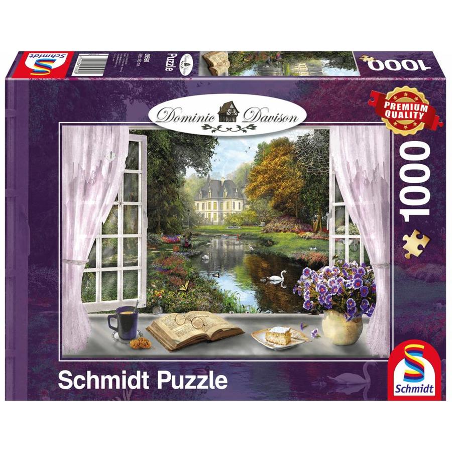 Vue des jardin de chateau - Dominic Davison - puzzle de 1000 pièces-2