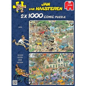 Azijn kan niet zien Begeleiden Safari & Storm - Jan van Haasteren - 2x1000 stukjes - Puzzels123