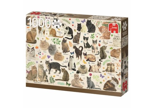 Jumbo - Puzzle 1000 pièces : Timbres : Chats - Animaux - Rue du Commerce