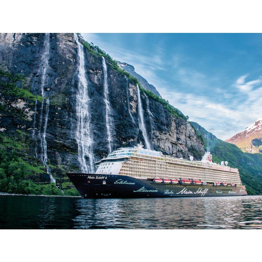 Ravensburger Cruise Ship In The Fjords 500 Xxl Pieces Jigsaw Puzzle