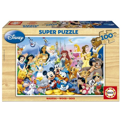  Educa WOOD: The Magic World of Disney - 100 pieces 