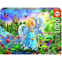 thumb-La princesse et la licorne - puzzle de 1000 pièces-1