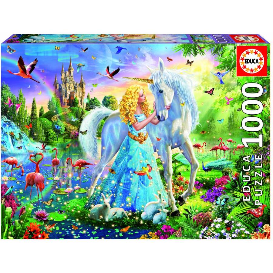 The princess and the unicorn  -  jigsaw puzzle of 1000 pieces-1