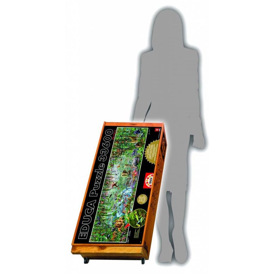 Educa 33,600 Piece Wild Life Puzzle with Wheeled Wooden Carry Case