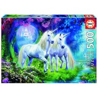 thumb-Unicorns in the forest  -  jigsaw puzzle of 500 pieces-2