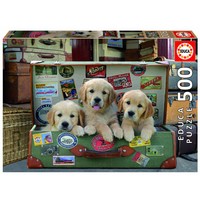 thumb-Des chiots dans les bagages - puzzle de 500 pièces-1