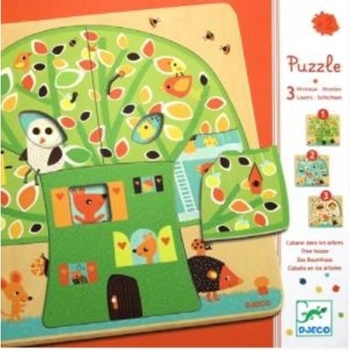  Djeco Charging Puzzle - Tree full of life - 12 pieces 