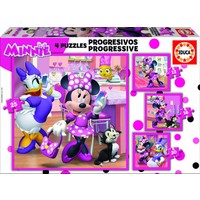 4 puzzles of the Minnie Mouse - 12, 16, 20 and 25 pieces