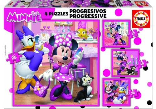  Educa 4 puzzles of the Minnie Mouse - 12, 16, 20 and 25 pieces 