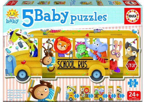  Educa School bus  - puzzle of 19 pieces 