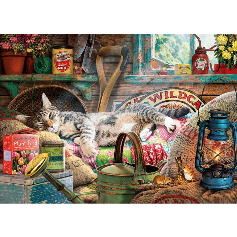 Snoozing in the shed - 1000 pieces-1