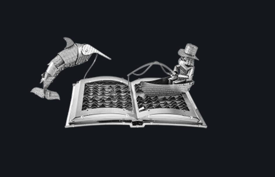 Moby Dick Book Sculpture Metal Earth
