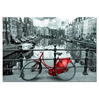 thumb-Red bike in Amsterdam, 1000 pieces-1