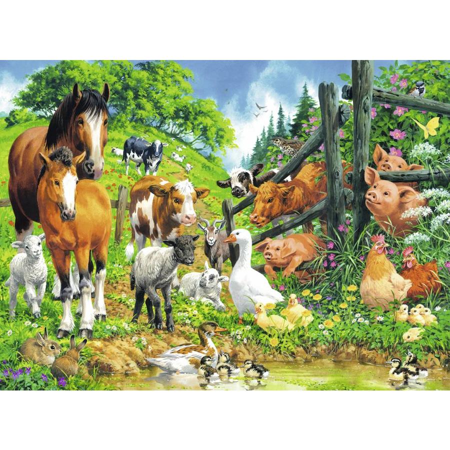 Rencontre des animaux - puzzle de 100 pièces-1